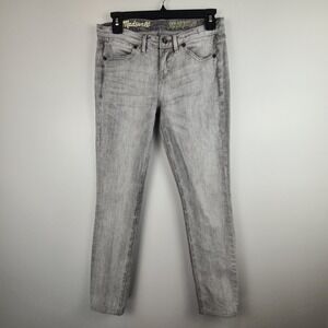 Madewell Women's Skinny Skinny Gray Jeans‎ Size 27* 28x27 Light Wash Hemmed Leg